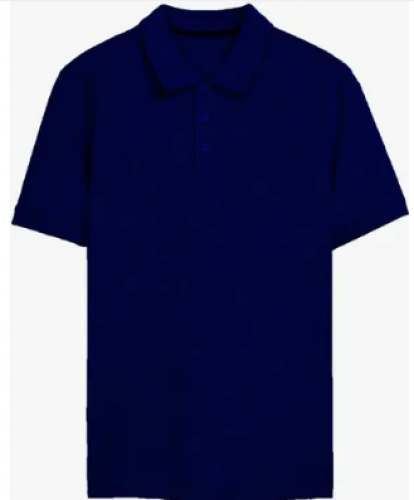 Men Blue Cotton T-Shirt