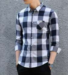 Men Cotton Checks Shirt