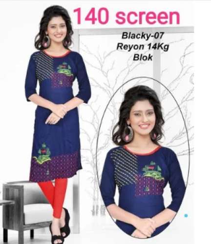 Straight Printed Kurti by M s Ankit Tex