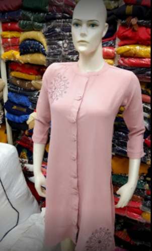 New Collection Pink Long Kurti For Women by Arth Fashion