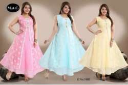 Ladies Chikan Anarkali Kurti by M A C 