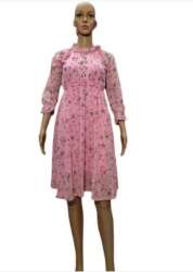 Gold Fashion Printed Western Dress