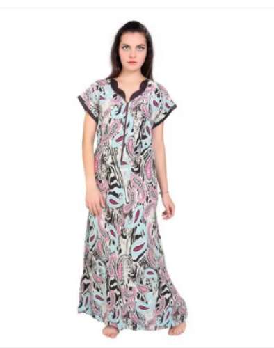 Casual Printed Nighty For Ladies by Yasmeen Exports