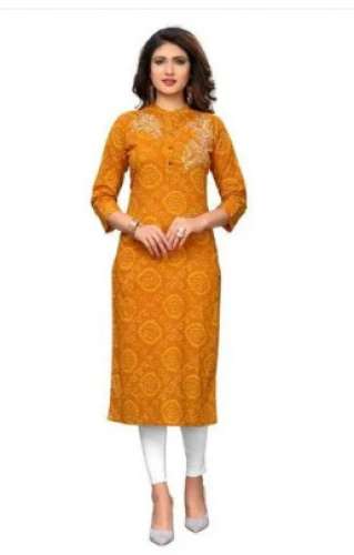 Ladies Printed Straight Kurti