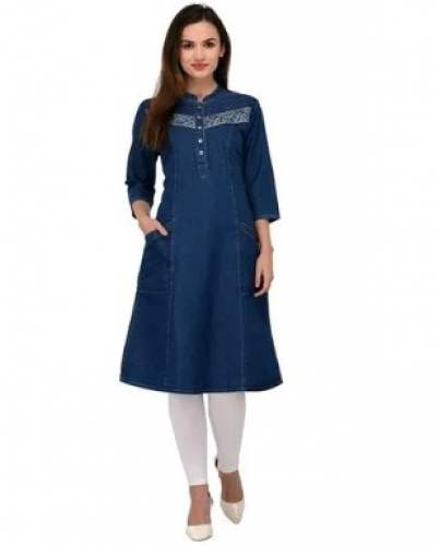 Formal Wear Denim Kurti  by Jailaxmi Collection