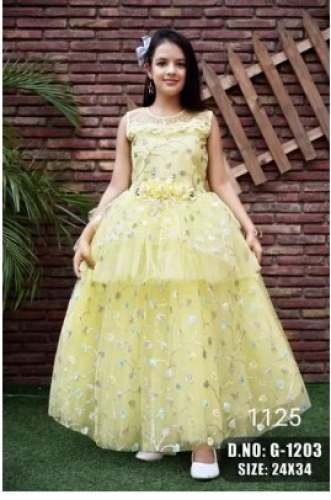 Party wear Printed Kids Gown