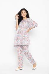 Fancy Cotton Printed 2pcs Kaftan Pajama Set