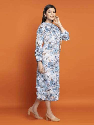 Floral Digital Printed Long Dress by Octics  by octics