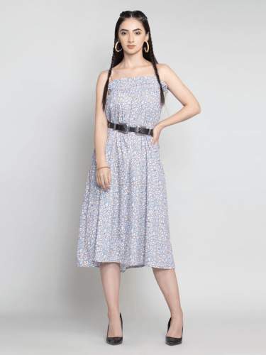 Flower Printed relex Fit Western Dress from Surat