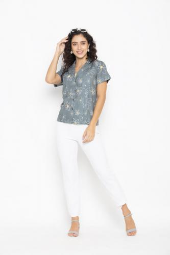 Formal wear Crop Top Style Girls Shirt 