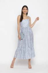 Strap Design Western Maxi Dress