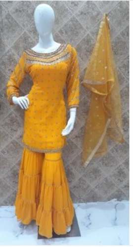 Haldi Special Gharara Suit  by Rajesh Jain Sons