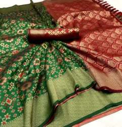 Patola Design Wedding Wear Saree 
