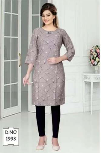 Ladies Rayon Printed Kurti by Devmata Tex Prints