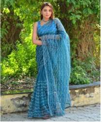 Designer Hand Work Organza Saree With Cutdana