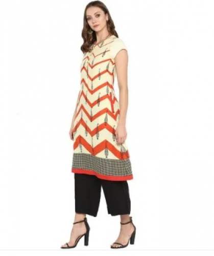 ladies Printed Straight Kurti