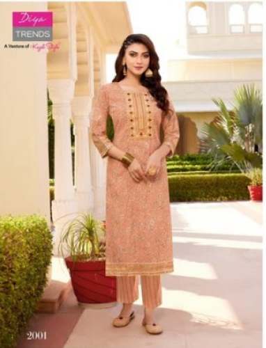 Ladies Embroidery Kurti With Pant Collection at Rs.1540 Piece in