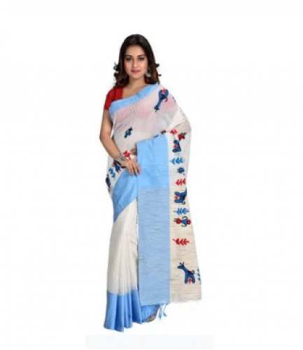 Roxyma Cotton Silk Printed Noil Saree by Roxyma Online Sale
