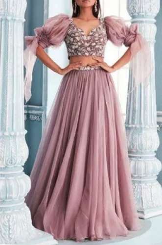 Ladies Organza Embroidered Lehenga