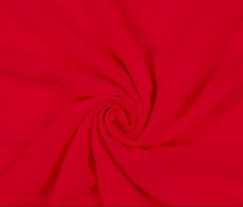 Red Plain Georgette Fabric by Rashi Fashion