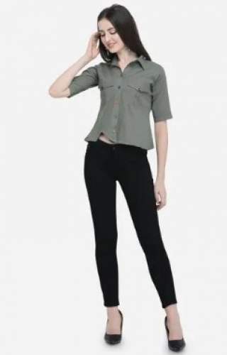 New Collection Rayon Slub Lycra Shirt For Women by Hetvi Hand Work