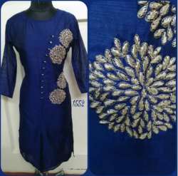 Silk Straight Kurti for ladies