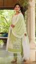 Pastel Green Cutwork Embroidered Kurta Set thumb 5