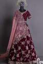 new-arrival-hand-embroidery-maroon-lehenga-choli