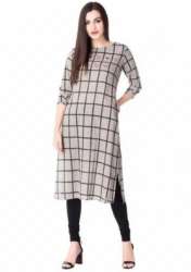 Checks Print Rayon kurti