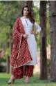 Cotton Kurti Pant with Dupatta Set thumb 1
