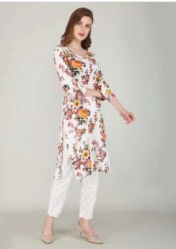 Uddeshy Textiles Ladies Printed Kurti Pant set by Uddeshy Textiles