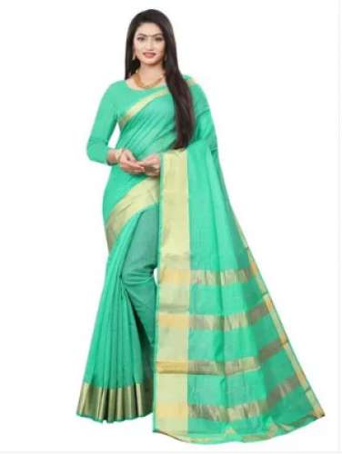 Ladies Cotton Party Wear Saree by Y D Creation