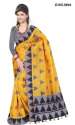 Ladies Cotton Linen Ikkat Print Saree thumb 2