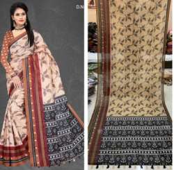Manbhari Prints Stylish Linen Saree