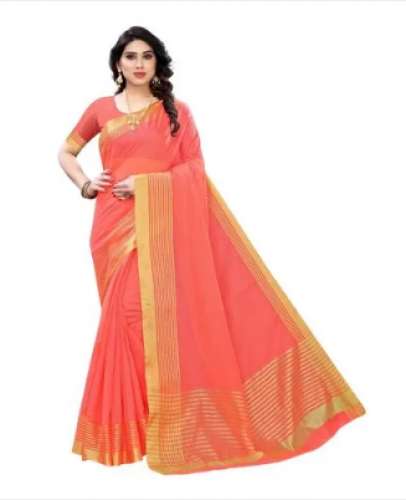 MWF Plain Cotton Silk Saree