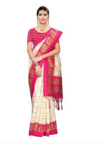 MWF Printed Art Silk Saree by Millionaire Woman Fashion