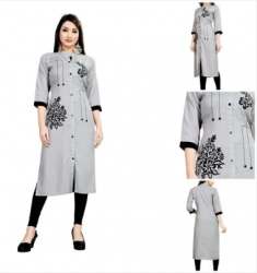REWA FASHION Straight Rayon Kurti