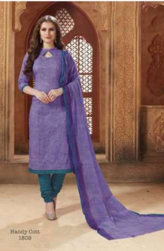 Cotton Suit Material for Ladies by Hanu Collections