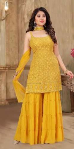 Rayon Embroidered  Sharara suit