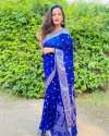 Semi Georgette Designer Saree thumb 1