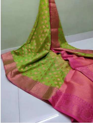 Beautiful Banarasi Cotton Silk Saree by Hamida Fabric