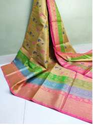 Ladies Banarasi Kora Muslin Saree