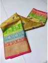 Ladies Banarasi Kora Muslin Saree thumb 1
