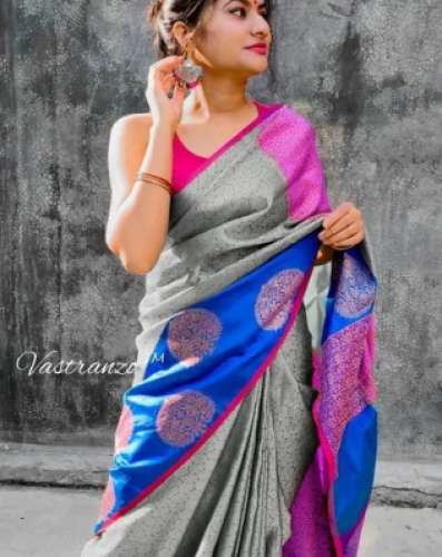 Ladies Stylish Tanchui kora silk saree by Hamida Fabric