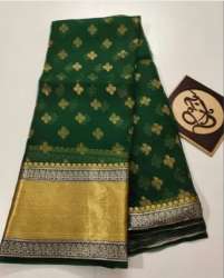 Ladies  Dyeable Kora Silk Saree