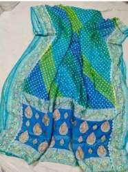 Khaddi Georgette Bandhani Handloom Banarasi