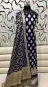 party-wear-navy-blue-banarasi-silk-dress-material