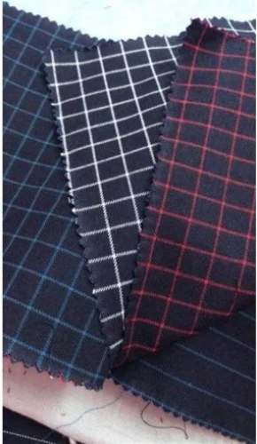 Checks Indigo Shirting Linen Fabric
