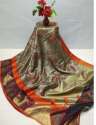 Soft Silk Banarasi Printed Sarees  thumb 2