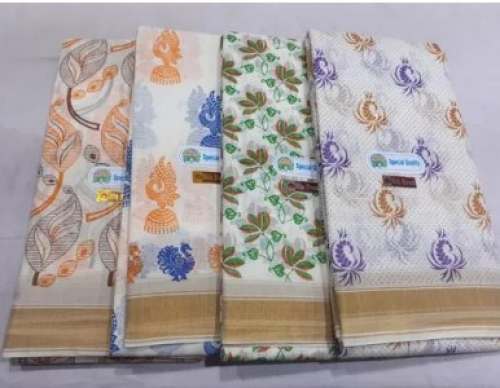 Regular Wear Kerala Cotton Saree  by Arr Srinivasan And Company